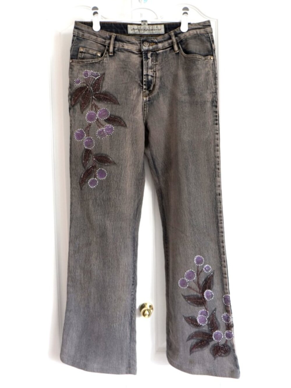 RARE Vintage Michael R Dan (MCRD 1962) purple-wash embellished jeans